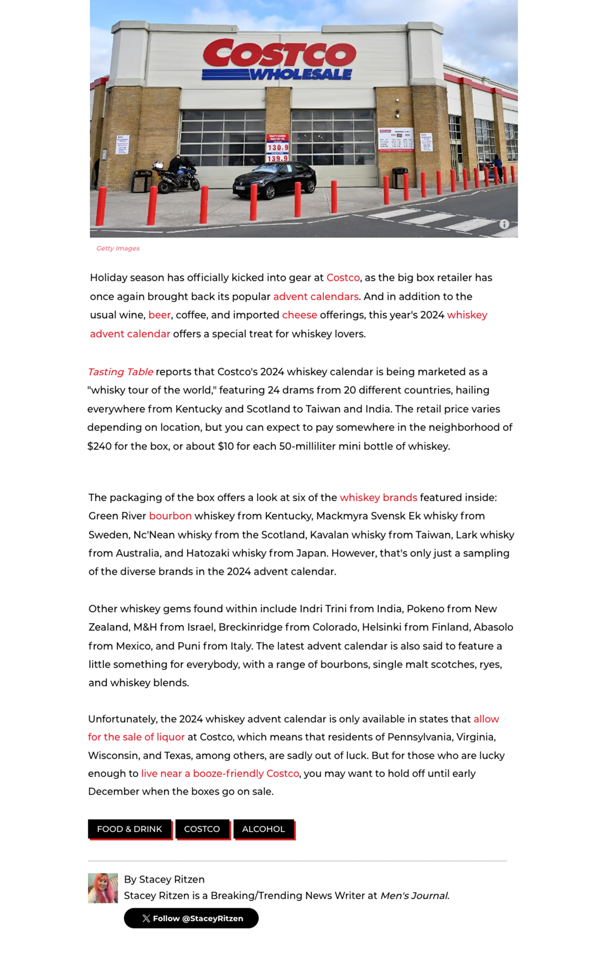 Costco Unveils Its 2024 Whiskey Advent Calendar Gravity Drinks